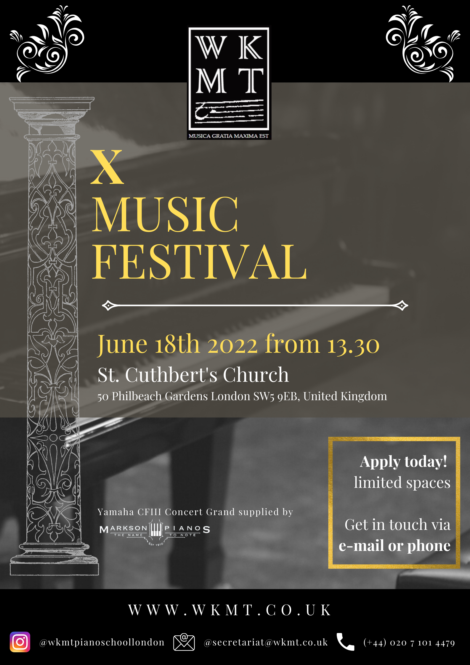 WKMT London Festival For Piano Students Classical Concerts London